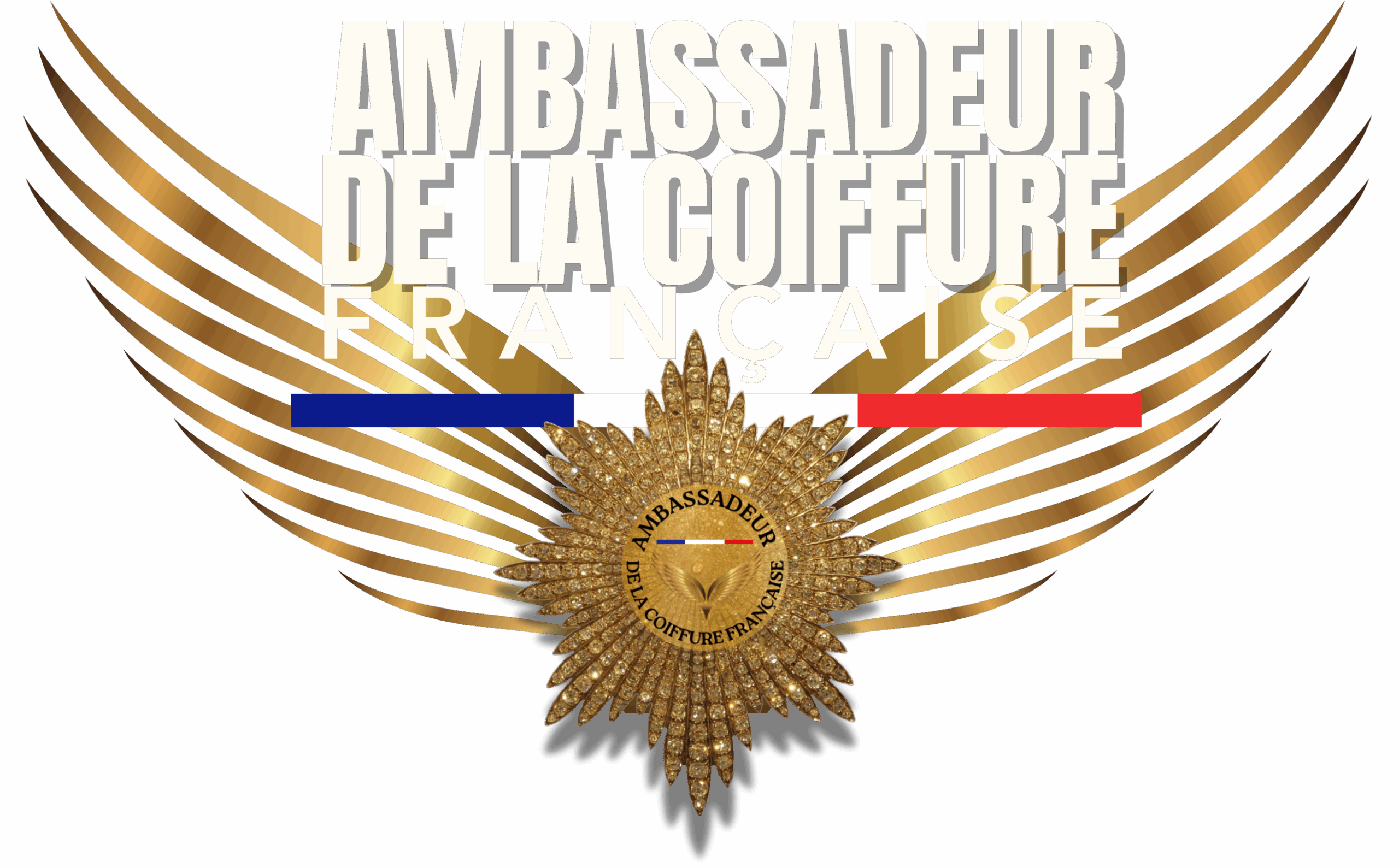 Logo officiel de l’Ambassadeur de la Coiffure Française – symbole d’excellence, de mérite et de transmission